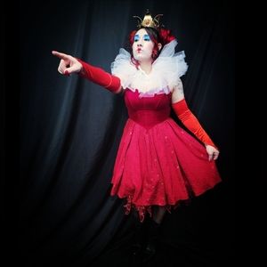 Disney Alice Through The Looking Glass Red Queen Heart Dress